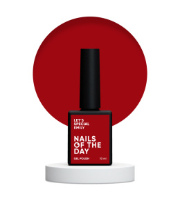 NAILSOFTHEDAY Let's special Emily - intense red gel polish, 10 ml