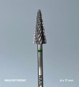 NAILSOFTHEDAY carbide nail drill bit - green cone 5x17 mm