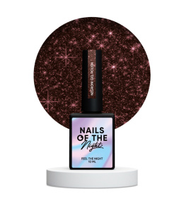 NAILSOFTHENIGHT Negroni - bordowy lakier hybrydowy z odblaskową drobinką, 10 ml