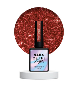 NAILSOFTHENIGHT Spritz - bright red gel polish with a reflective particle, 10 ml