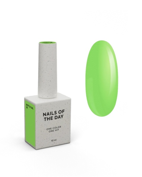 NAILSOFTHEDAY Bottle gel 28 - neonowo-zielony żel do wzmocnienia paznokci, 10 ml