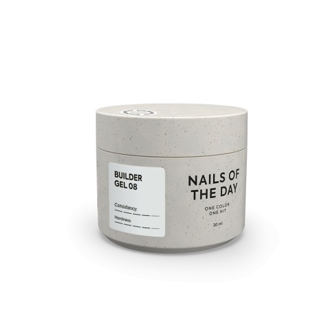 NAILSOFTHEDAY Builder gel 08 - молочно-білий гель для нарощування нігтів, 30 мл