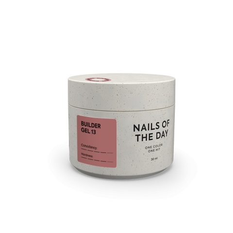 NAILSOFTHEDAY Builder gel 13 – intensywny beżowy żel budujący, 30 ml