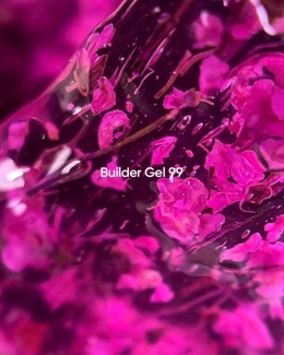 NAILSOFTHEDAY Builder gel 99 - różowy żel budujący z kwiatami, 15 ml