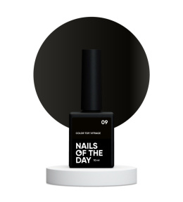 NAILSOFTHEDAY Color Top 09 - stained glass black top without a sticky layer, 10 ml