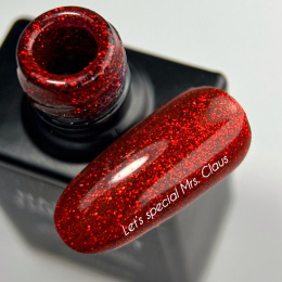 NAILSOFTHEDAY Let's special Mrs. Claus - червоний гель-лак з блискітками, 10 мл