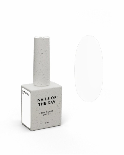NAILSOFTHEDAY Bottle gel 01 - biały żel do wzmocnienia i naprawy, 10 ml