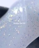 NAILSOFTHEDAY Builder gel 101 - mleczny żel budujący z cząstkami folii, 15 ml