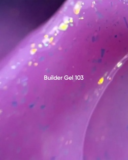 NAILSOFTHEDAY Builder gel 103 - różowy żel budujący z cząstkami folii, 15 ml