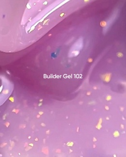 NAILSOFTHEDAY Builder gel 102 - jasno-różowy żel budujący z cząstkami folii, 15 ml