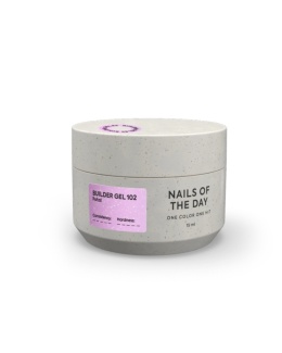 NAILSOFTHEDAY Builder gel 102 - jasno-różowy żel budujący z cząstkami folii, 15 ml
