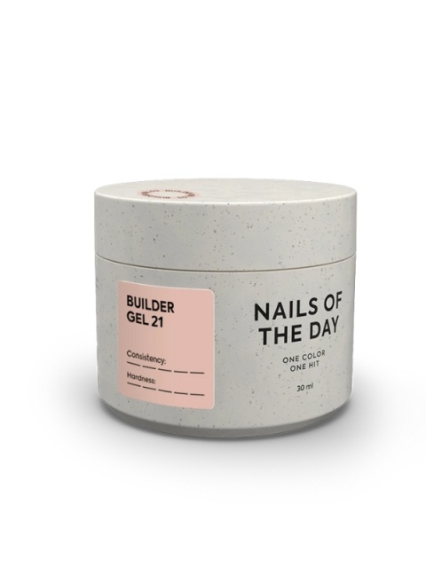 NAILSOFTHEDAY Builder gel 21 - żel budujący o ciepłym karmelowym odcieniu, 30 ml