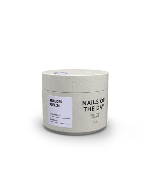 NAILSOFTHEDAY Builder gel 24 – żel budujący o klasycznym mlecznobiałym odcieniu, 30 ml