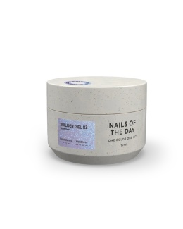 NAILSOFTHEDAY Builder gel 83 - fioletowy żel budujący z perłowym połyskiem, 15 ml