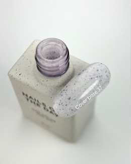 NAILSOFTHEDAY Cover base 37 – молочно-фіолетова база зі срібно-фіолетовою поталлю, 10 мл