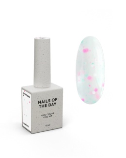 NAILSOFTHEDAY Cover base 41 – молочна база з неоновими блискітками, 10 мл