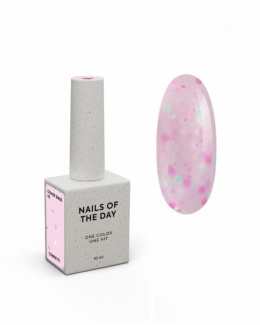 NAILSOFTHEDAY Cover base 42 – молочно-рожева база з неоновими блискітками, 10 мл