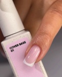 NAILSOFTHEDAY Cover base NEW 01 - półprzezroczysta delikatno-różowa baza hybrydowa, 30 ml