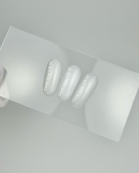 NAILSOFTHEDAY Cover base NEW Milk 01 - translucent cool-milky hybrid base, 10 ml