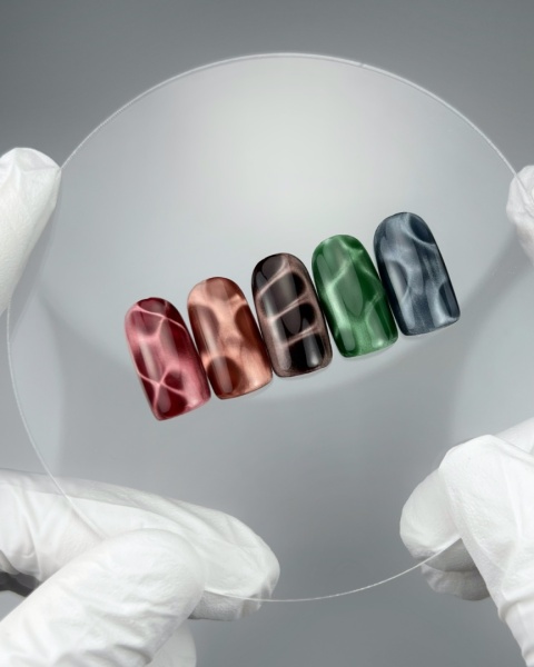 NAILSOFTHEDAY Korean cat eye 16 – brązowy lakier hybrydowy z efektem "kocie oko", 10 ml