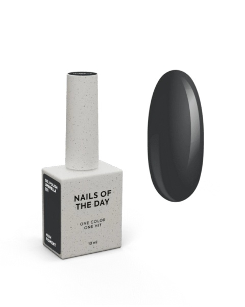 NAILSOFTHEDAY Umbrella Gel Polish - ciemno-grafitowy lakier hybrydowy, 10 ml