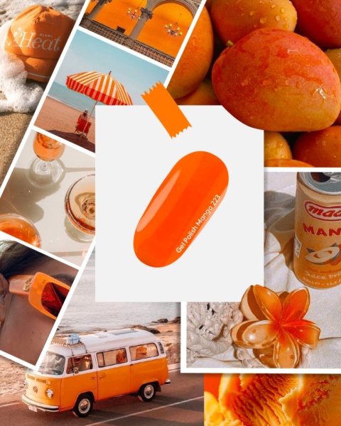 NAILSOFTHEDAY Mango Gel Polish - energiczny pomarańczowy lakier hybrydowy, 10 ml