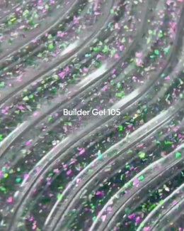 NAILSOFTHEDAY Builder gel 105 - żel budujący z płatkami juki, 15 ml