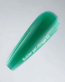 NAILSOFTHEDAY Builder gel 52 Vitrage - zielony witrażowy żel budujący, 15 ml