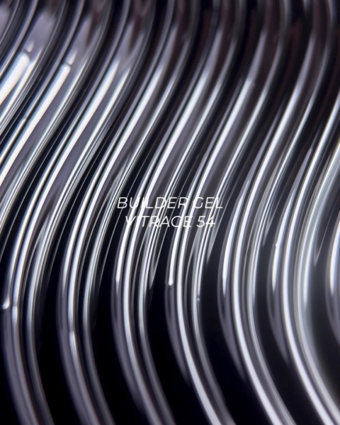 NAILSOFTHEDAY Builder gel 54 Vitrage - czarny witrażowy żel budujący, 15 ml