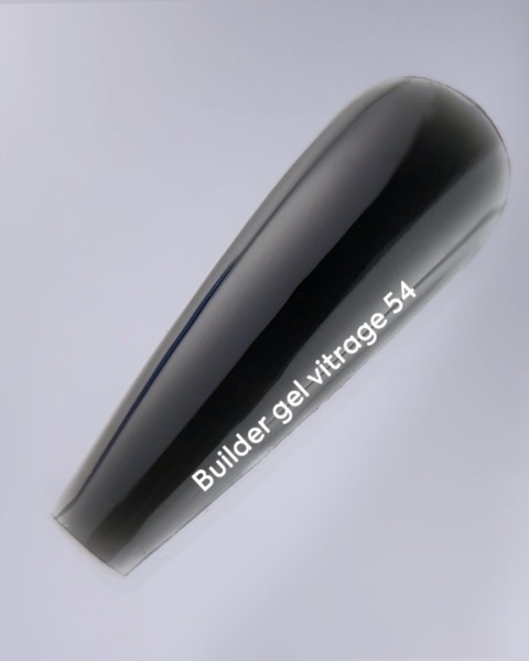 NAILSOFTHEDAY Builder gel 54 Vitrage - czarny witrażowy żel budujący, 15 ml