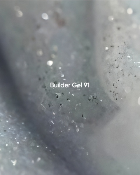 NAILSOFTHEDAY Builder gel 91 - srebrny żel budujący z drobinką odblaskową, 15 ml