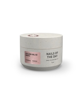 NAILSOFTHEDAY Builder gel 92 - beżowy żel budujący z drobinką odblaskową, 15 ml