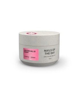 NAILSOFTHEDAY Builder gel 93 - beżowo-różowy żel budujący z drobinką odblaskową, 15 ml