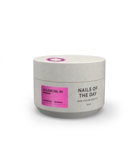 NAILSOFTHEDAY Builder gel 94 - różowy żel budujący z drobinką odblaskową, 15 ml