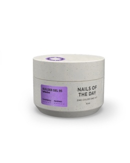 NAILSOFTHEDAY Builder gel 95 - fioletowy żel budujący z drobinką odblaskową, 15 ml