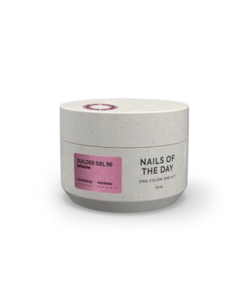 NAILSOFTHEDAY Builder gel 96- brzoskwiniowy żel budujący z drobinką odblaskową, 15 ml