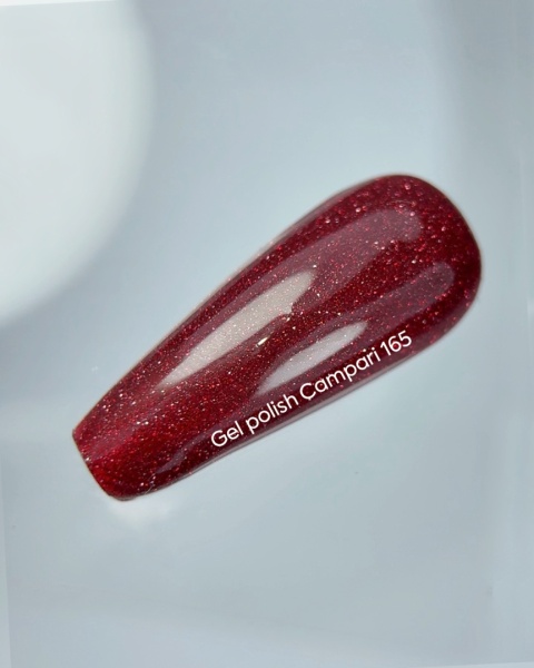 NAILSOFTHEDAY Campari Gel Polish - intensywnie czerwony lakier hybrydowy z odblaskową drobinką, 10 ml