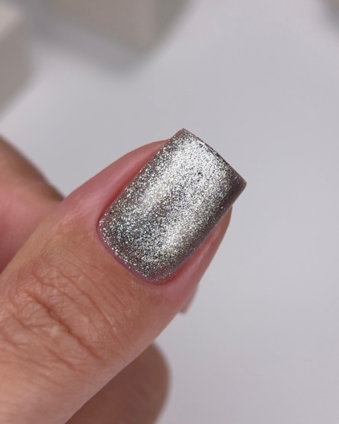 NAILSOFTHEDAY Cat Eye Gel Polish 01 – srebrno-szary lakier hybrydowy z efektem "kocie oko", 6 ml