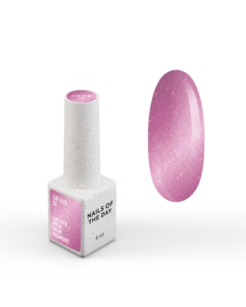 NAILSOFTHEDAY Cat Eye Gel Polish 02 – różowy lakier hybrydowy z efektem "kocie oko", 6 ml