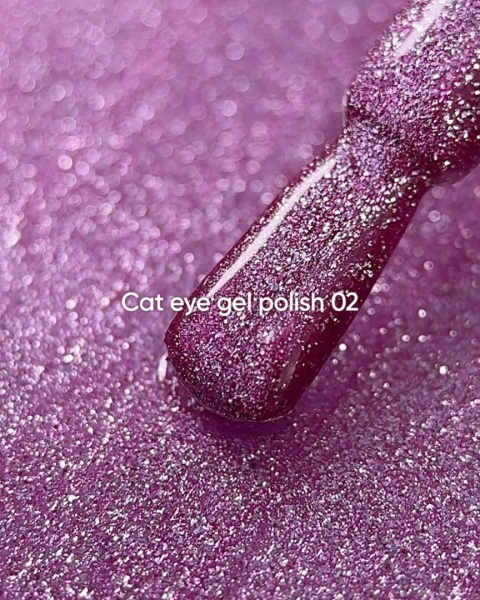 NAILSOFTHEDAY Cat Eye Gel Polish 02 – różowy lakier hybrydowy z efektem "kocie oko", 6 ml