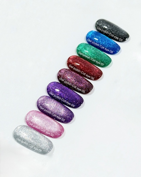 NAILSOFTHEDAY Cat Eye Gel Polish 07 – zielony lakier hybrydowy z efektem "kocie oko", 6 ml