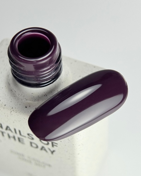 NAILSOFTHEDAY Color of the Month January 2026 Midnight - śliwkowy lakier hybrydowy, 10 ml