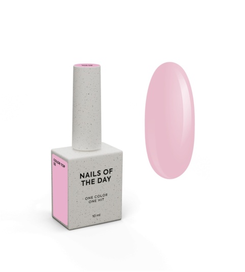 NAILSOFTHEDAY Color top 02 - nudowo-różowy top bez lepkiej warstwy, 10 ml