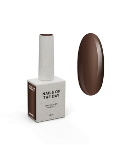 NAILSOFTHEDAY Color top Vitrage 17 - witrażowy ciemnoczekoladowy top hybrydowy bez lepkiej warstwy, 10 ml