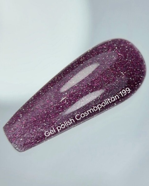NAILSOFTHEDAY Cosmopolitan Gel Polish - ciemno-różowy lakier hybrydowy z odblaskową drobinką, 10 ml