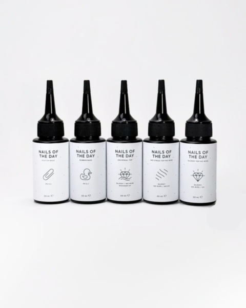 NAILSOFTHEDAY Glossy top no wipe - глянцевий топ без липкого шару та з УФ-фільтром, 50 ml