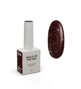 NAILSOFTHEDAY Grenadine Gel Polish - burgundy gel polish with a reflective particle, 10 ml