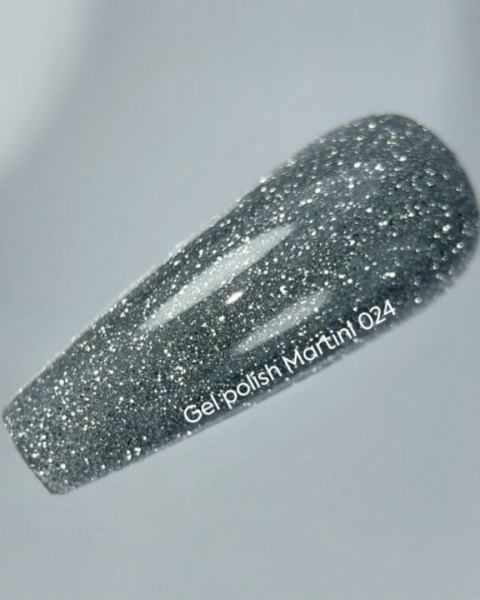 NAILSOFTHEDAY Martini Gel Polish - silver gel polish with reflective particle, 10 ml