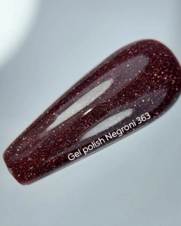 NAILSOFTHEDAY Negroni Gel Polish - burgundy gel polish with a reflective particle, 10 ml