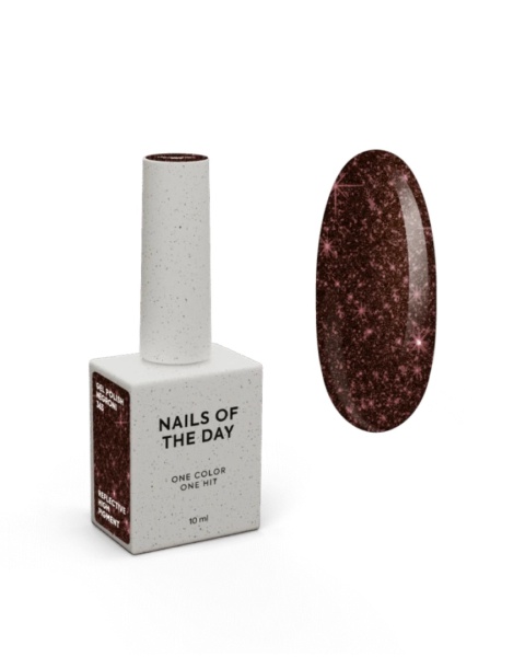 NAILSOFTHEDAY Negroni Gel Polish - bordowy lakier hybrydowy z odblaskową drobinką, 10 ml